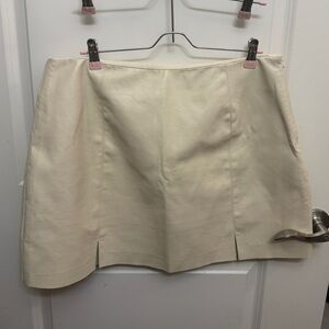 ARULA Cream Mini Skirt